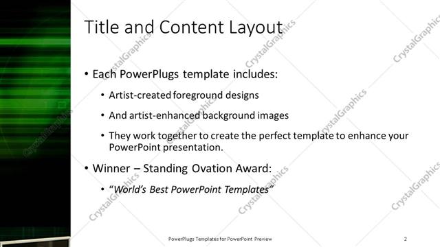 Title and Content presentation slide layout