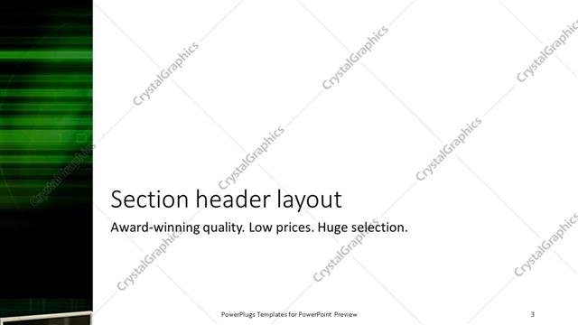 Section Header presentation slide layout