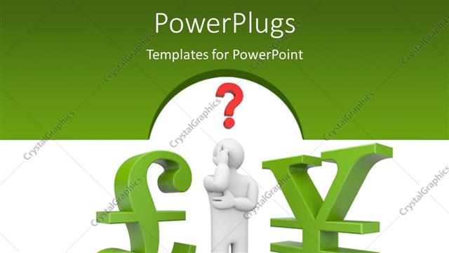  Presentation with choice - A person with two currency signs