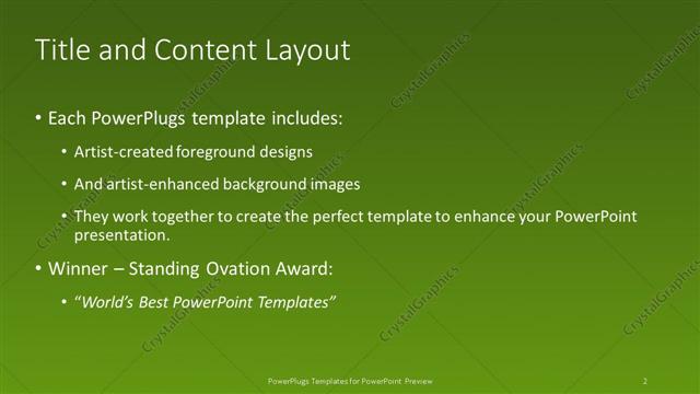 Title and Content presentation slide layout