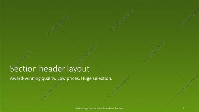 Section Header presentation slide layout