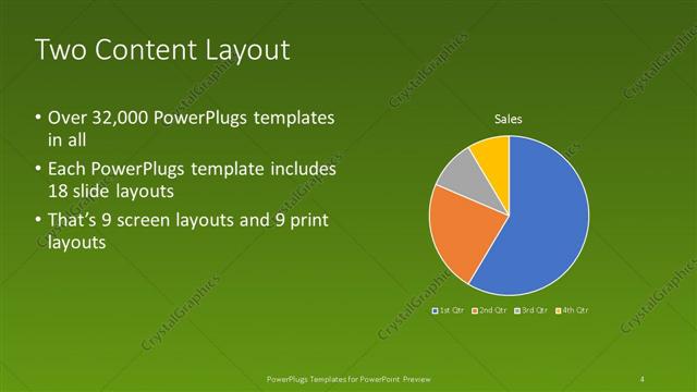 Two Content presentation slide layout