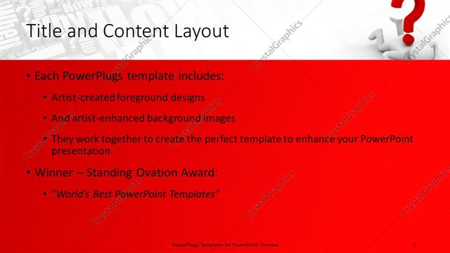 Title and Content presentation slide layout
