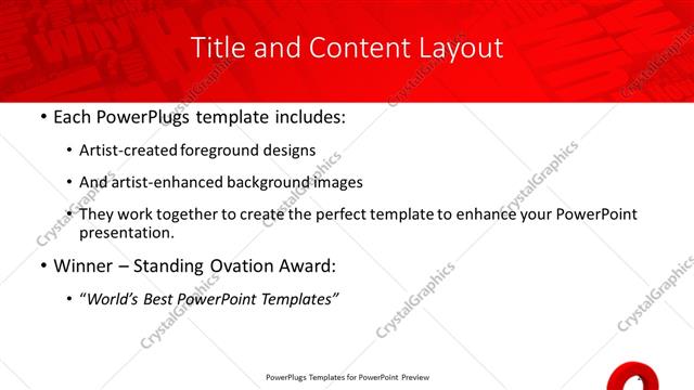 Title and Content presentation slide layout