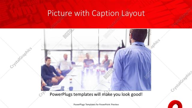 Picture with Caption presentation slide layout