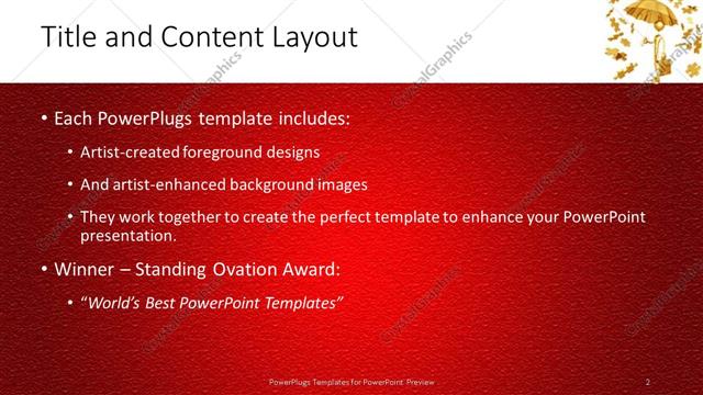 Title and Content presentation slide layout