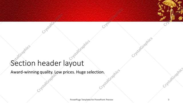 Section Header presentation slide layout
