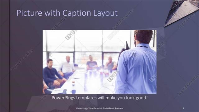 Picture with Caption presentation slide layout