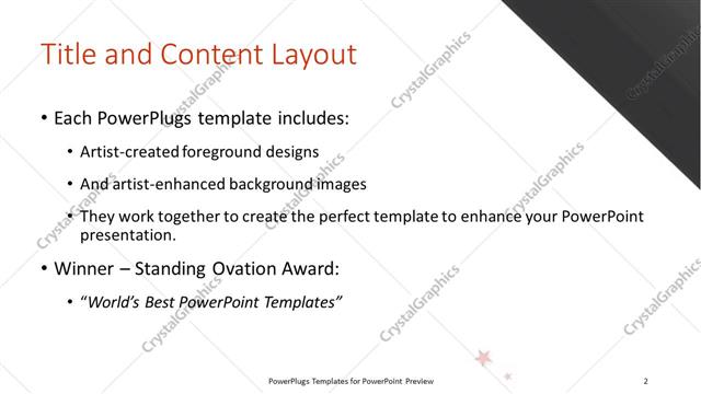 Title and Content presentation slide layout