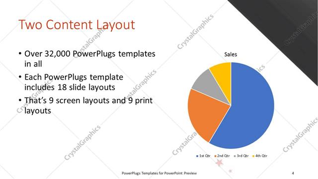 Two Content presentation slide layout