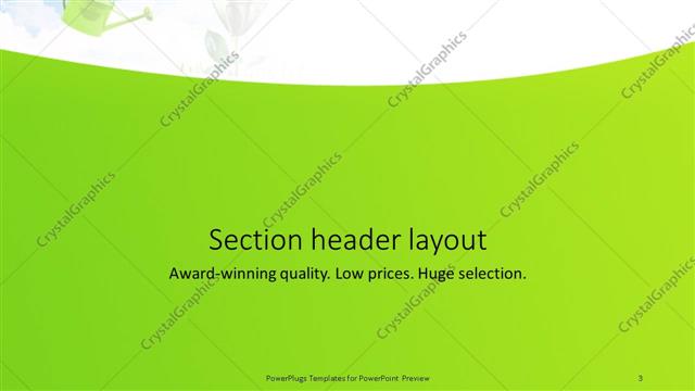 Section Header presentation slide layout