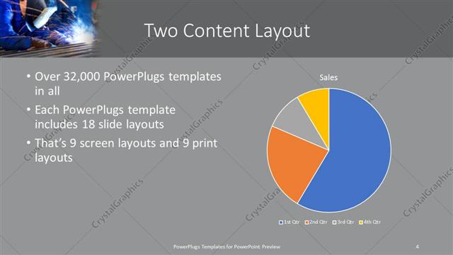 Two Content presentation slide layout