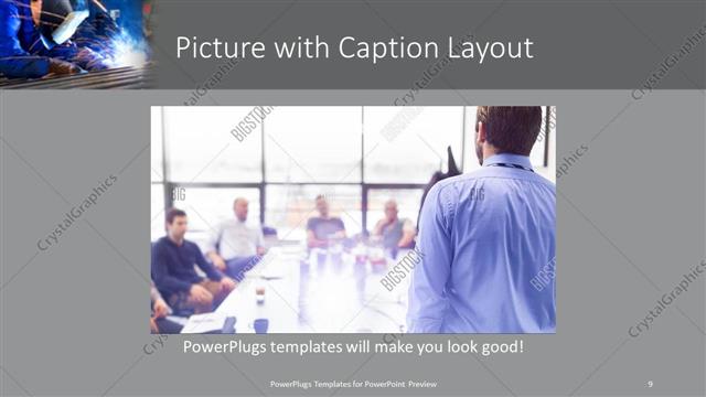 Picture with Caption presentation slide layout