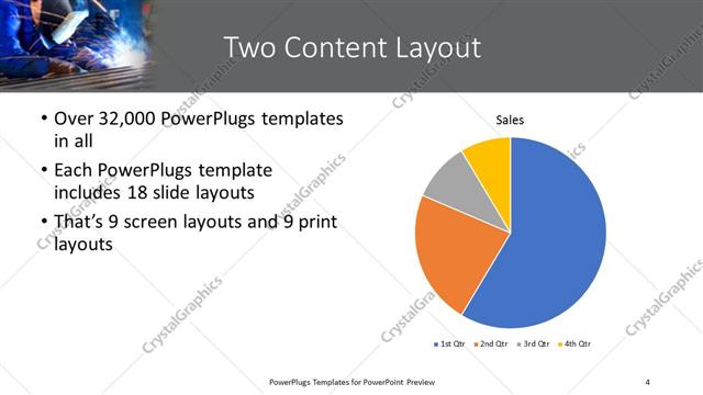 Two Content presentation slide layout