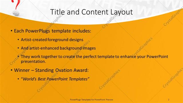 Title and Content presentation slide layout