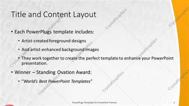 Title and Content presentation slide layout