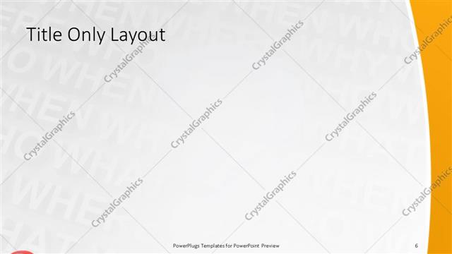 Title Only presentation slide layout