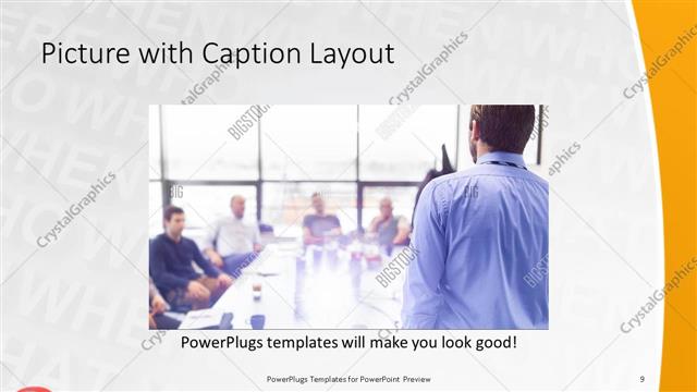 Picture with Caption presentation slide layout