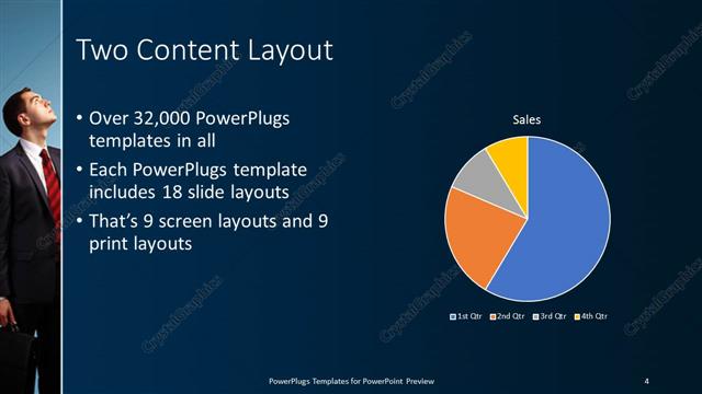 Two Content presentation slide layout