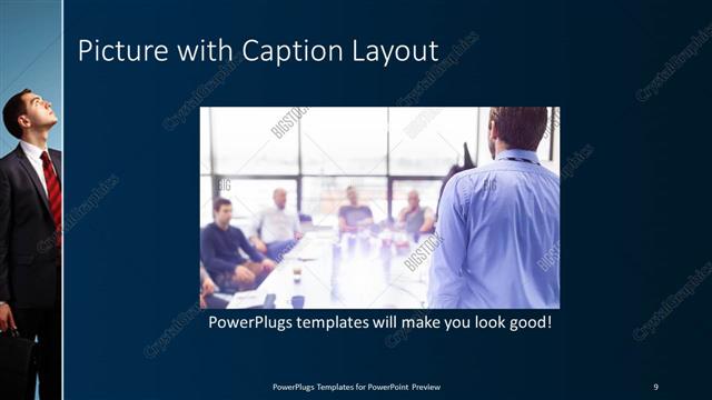 Picture with Caption presentation slide layout