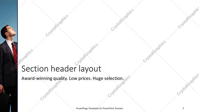 Section Header presentation slide layout