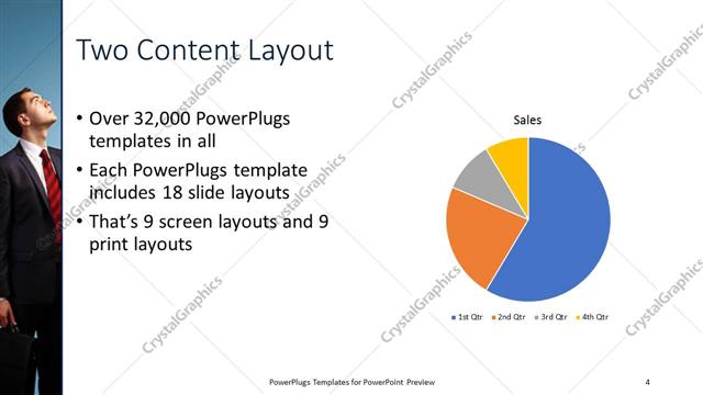 Two Content presentation slide layout