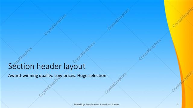 Section Header presentation slide layout