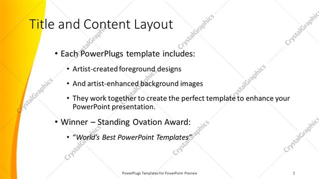 Title and Content presentation slide layout