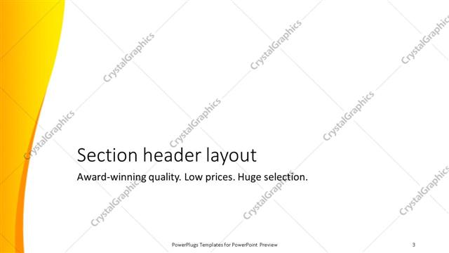 Section Header presentation slide layout