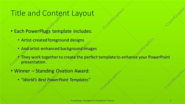 Title and Content presentation slide layout