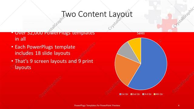 Two Content presentation slide layout