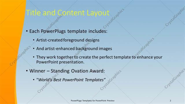 Title and Content presentation slide layout