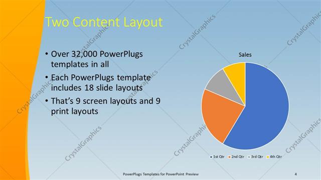 Two Content presentation slide layout