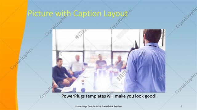 Picture with Caption presentation slide layout