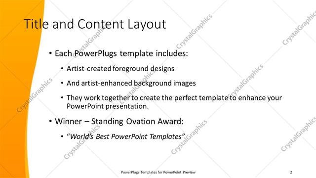 Title and Content presentation slide layout