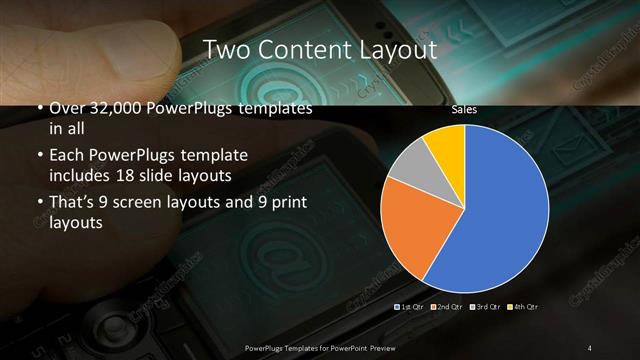 Two Content presentation slide layout