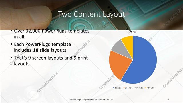 Two Content presentation slide layout