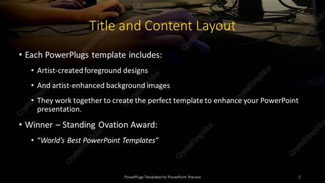 Title and Content presentation slide layout