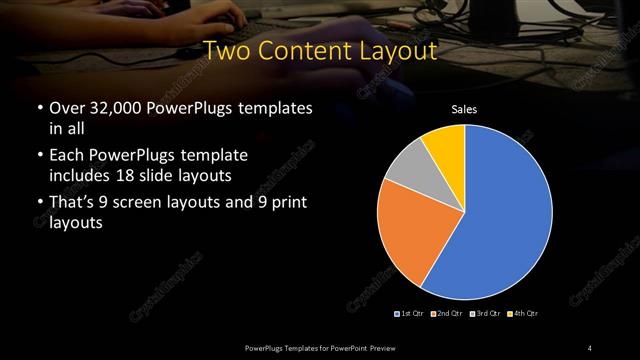 Two Content presentation slide layout