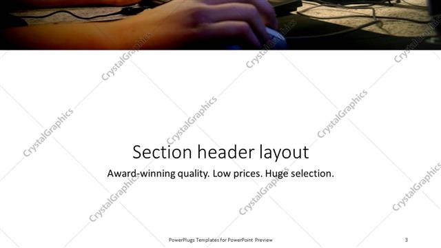 Section Header presentation slide layout