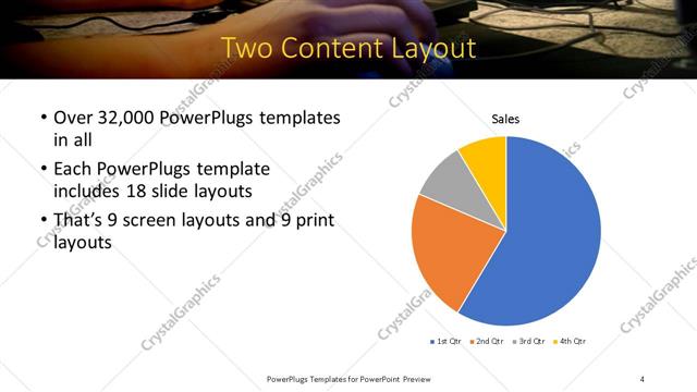 Two Content presentation slide layout