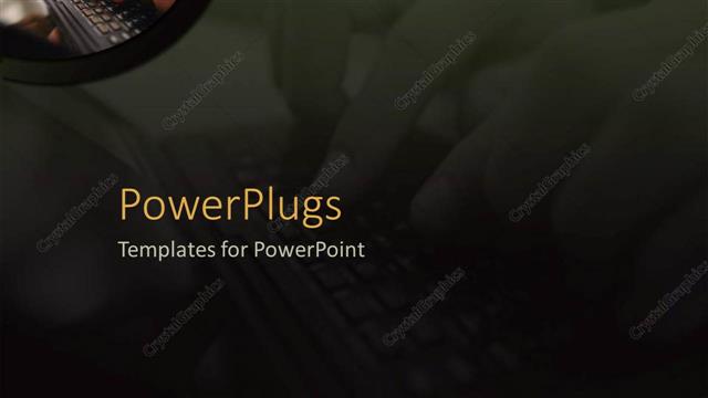  Presentation with shadow - A person working on computer and the shadow in the background