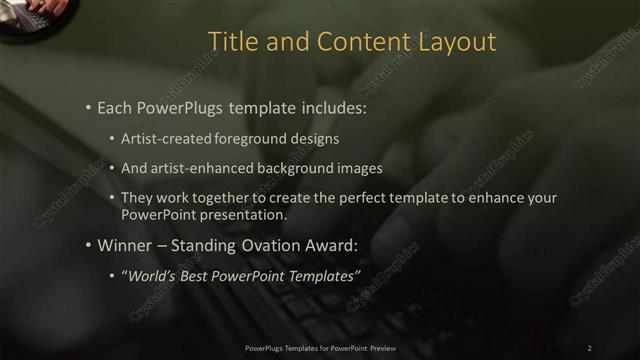 Title and Content presentation slide layout