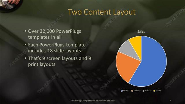 Two Content presentation slide layout