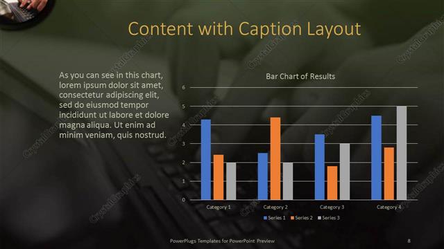 Content with Caption presentation slide layout