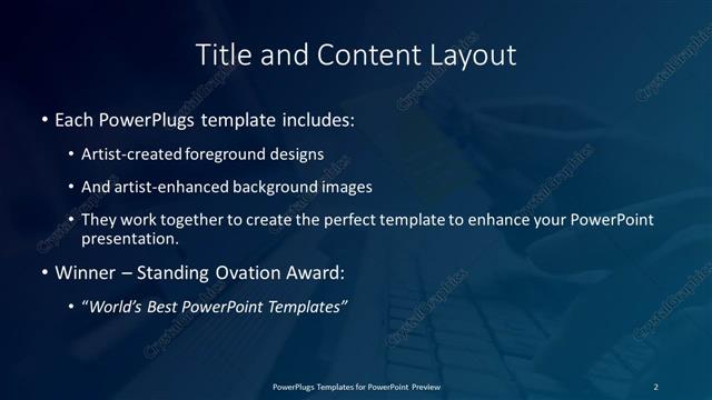 Title and Content presentation slide layout