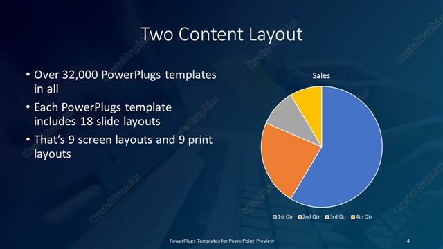 Two Content presentation slide layout