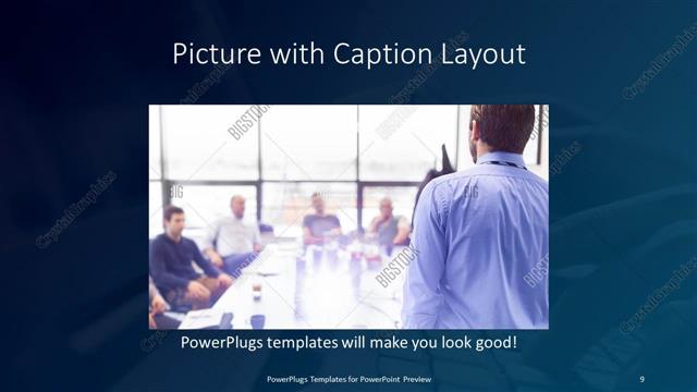 Picture with Caption presentation slide layout