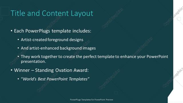 Title and Content presentation slide layout