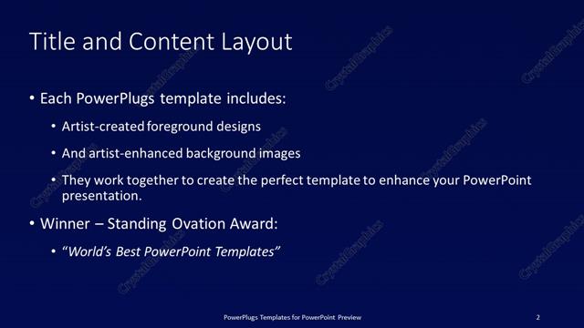 Title and Content presentation slide layout